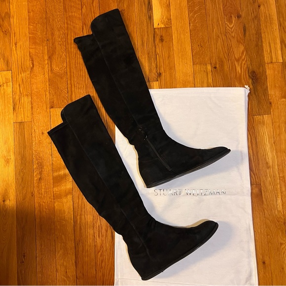 Stuart Weitzman Allday Black Suede boots